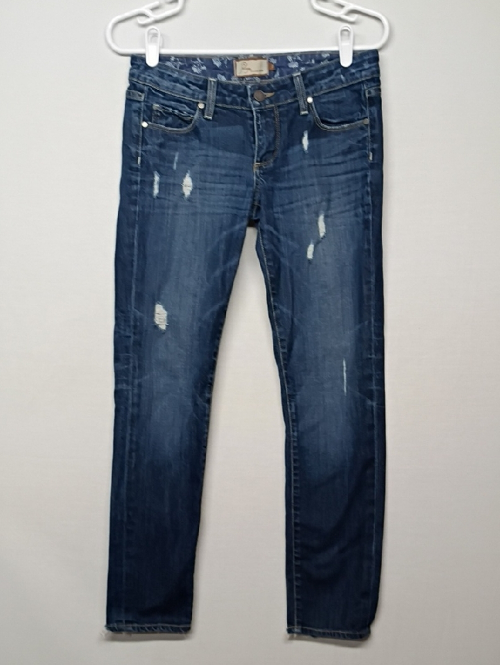 PAIGE Skyline Ankle Peg Jeans with Distressed Details